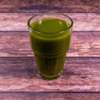 Karma Juice · Kale, spinach, cucumber, celery, turmeric, ginger, chlorophyll, spirulina, chlorella, oil of...