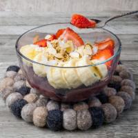 Acai Bowl · Our most popular bowl! Ours are acai sorbet, never cut with milks or other fruit.