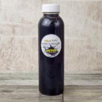 Activated Charcoal Lemonade · The antidote. Activated charcoal, lemon, & alkaline water, & a touch of agave nectar.