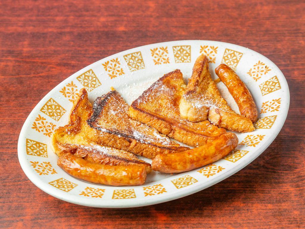 Challah French Toast with Sausage · 