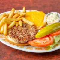 Cheeseburger · Choice of American, Swiss, mozzarella, pepper Jack, or cheddar.