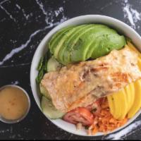 Avocado & Mango with Salmon Salad · 