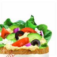Hummus · Our Classic Hummus Pita comes with Spinach, Tomatoes, Cucumbers, Banana Peppers, Onions, Bla...