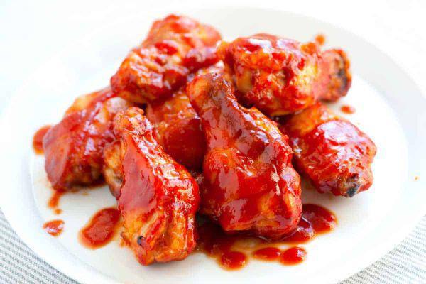 A19. BBQ Chicken Wings Special · Cooked wing of a chicken coated in sauce or seasoning.