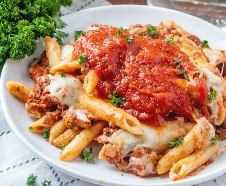 BAKED ZITI FAMILY STYLE  · Penne pasta, hearty marinara sauce, ricotta and mozzarella cheese then bake to perfection. GARDEN SALAD with dressing on the side.
Family Meals enough for 4.