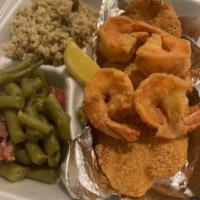 Fried Fish and Shrimp Combo Plate · Southern Fried Catfish and Jumbo shrimp