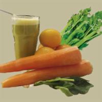 Caldense / Squeezed Juice / Green Juice / Orange, carrot, spinach and celery · squeezed Orange, carrot and spinach and celery.
