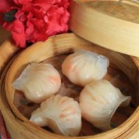 Crystal Dumpling · Steamed shrimp dumpling（6pc）