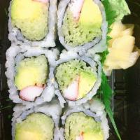 California Roll · Cucumber, avocado and crab meat.