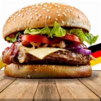 German Burger · Angus beef, sausage 