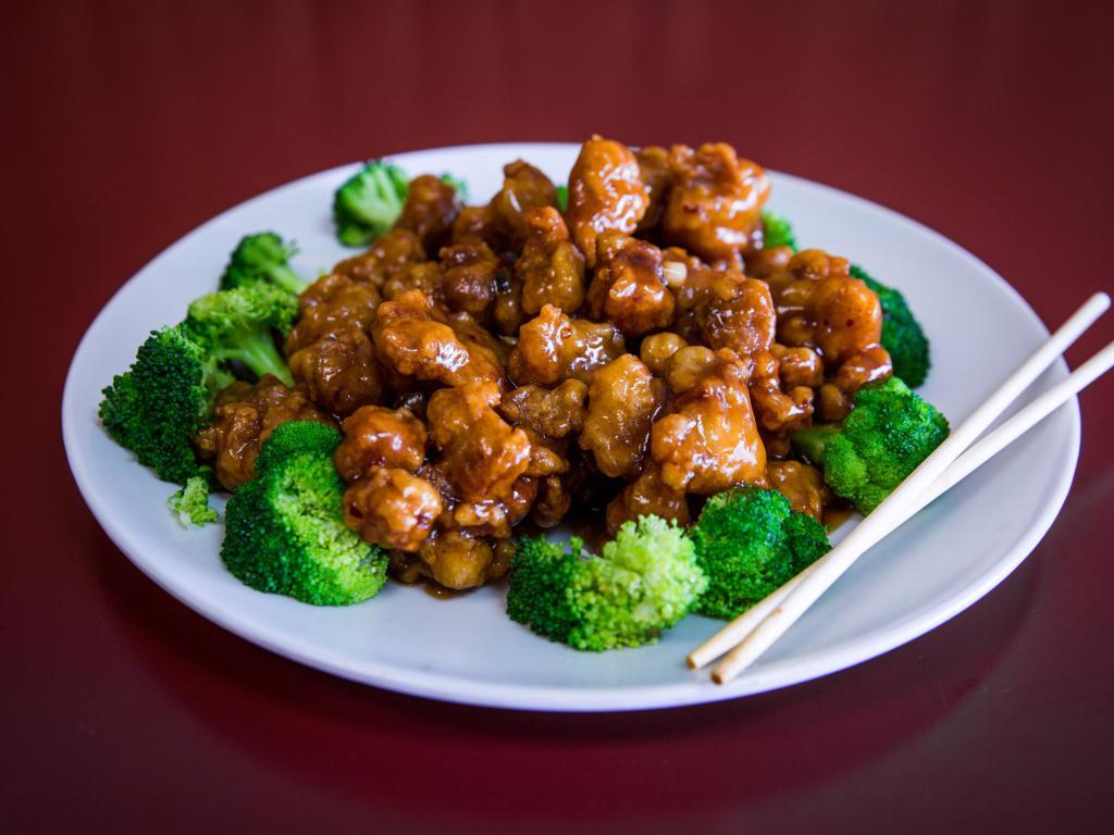 General Tso's Chicken · Delicious chicken tenderloin in our tasty hot sauce. Served with white rice. Spicy.