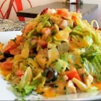 House Salad · Lettuce, tomato, olives, onions, croutons with your choice of dressing 

Add your choice of ...