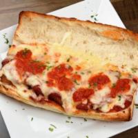 Eggplant Parmigiana Sandwich · Eggplant breaded covered in mozzarella cheese and delicious tomato sauce, toasted to perfect...