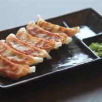 Gyo-za · Choice of pork, shrimp, vegetables or chicken. Pan-fried dumplings.
