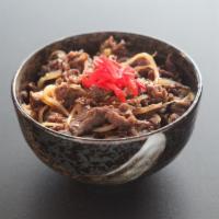 1. Gyu-Don · Marinated beef in special soy sauce over rice.