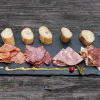 Meat Plate · 4 of our favorites. all pork*
mortadella, iberico chorizo, Jason serrano, sopressata. side o...
