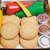 Happy Cookie Kit · 10 Sugar Cookies
3 Toppings
2 Icing bags
