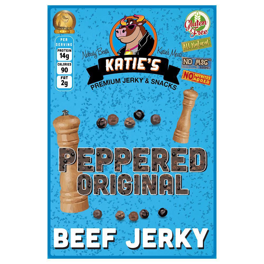 Pepper'd Beef Jerky · If you like a little extra ground pepper on everything you eat…this is the one for you! It has the same amazing rich flavor as original, but the extra peppery bite you get from the pepper mill! 2.3 oz.