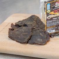 Steakhouse Beef Jerky · Katie's steakhouse jerky tastes like a richly seasoned steak. It will fill your mouth with t...