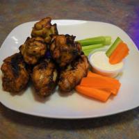 5pcs BBQ Grilled Wings · Grilled chicken wings topped with BBQ sauce, served with side of Ranch or Blue Cheese dressing
