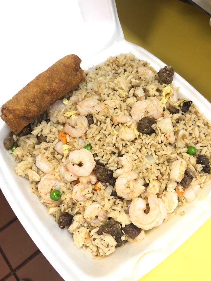 Combination Fried Rice  · Chicken and Beef and Shrimp
