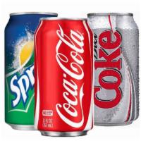 Sodas. · Coke, Diet Coke, Sprite