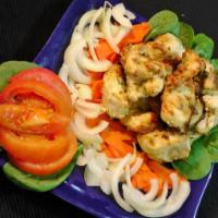Malai Chicken kabab · Malai tikka refers to grilled supreme of chicken with ginger, garlic, green chili, cream-che...