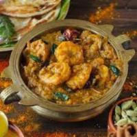 Home style Shrimp curry · Shrimp made with roasted ground exotic spices peppercorn, star anise and coconut.