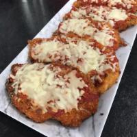 Chicken Parm Dinner · Comes with pasta red sauce.