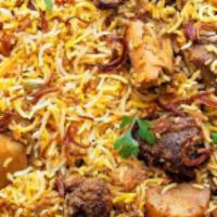 Goat Bryani · One of the prime biryani made of long grained basmati rice cooked with succulent pcs of goat...
