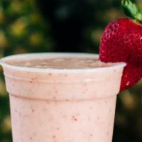 Summer Sunrise · Banana, strawberry, pineapple, coconut milk