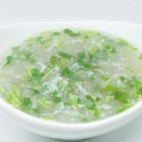 Chinese Parsley with Beef Soup For 2 · 西湖牛肉羹