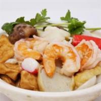 Seafood Bean Curb Combo Casserole · 海鮮豆腐煲