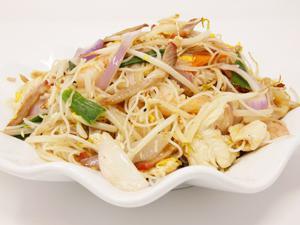 Amoy Style Mai Fun (Half Tray) · Rice Noodle with Shrimp, Roasted Pork and Chicken