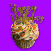 Happy Birthday Cupcake Pick · Happy Birthday Cupcake Topper- Available in Silver, Gold, or Rose Gold.