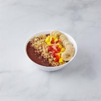The Rio Bowl · Blend sambazon original acai blended thickly with bananas and soy milk. Topped with fresh sl...