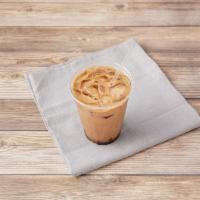 Twix Latte · 16 Oz. latte with 2 shots of espresso, poured over ice and mixed with caramel syrup and choc...