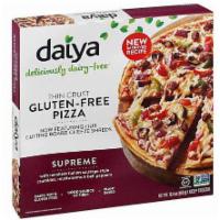 Daiya Pizza · Cheese lovers, meatless lovers, supreme, meatless pepperoni.