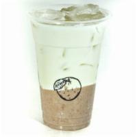 Cold Taro Latte (L) · Mashed Taro with organic whole milk.  Fixed ice level