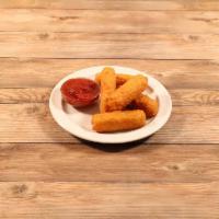 Mozz Sticks · Mozzarella cheese that has been coated and fried.