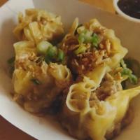 1. Chicken and Shrimp Shumai · Mixed of ground chicken and shrimp dumpling served with soy garlic dipping sauce. Served wit...