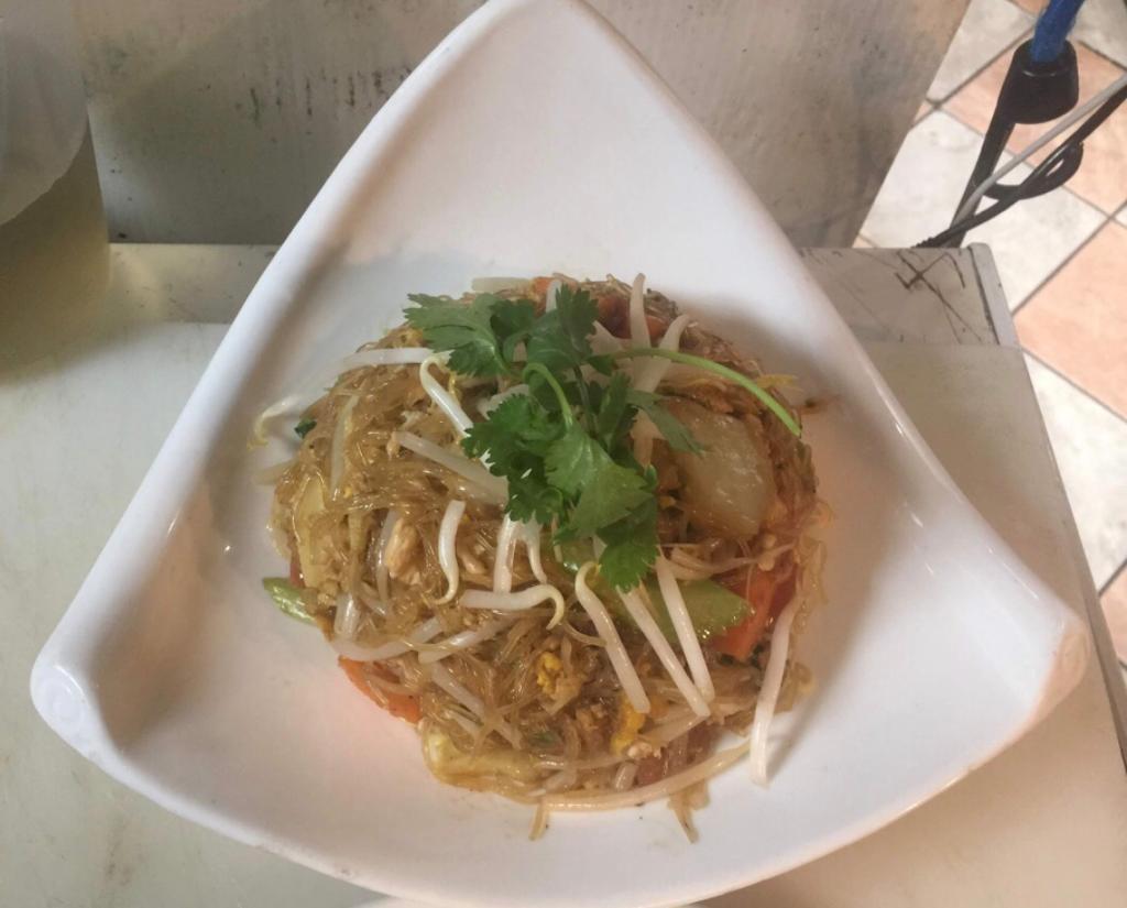 59. Pad Thai Woon Sen · Glass noodles, bean sprouts, egg, brown tofu, scallion, ground peanut and house pad thai sauce.