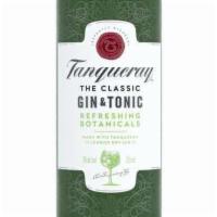 Tanqueray Gin and Tonic, 355mL (6.0% ABV) · A deliciously refreshing and balanced bar quality cocktail using Tanqueray's London Dry Gin ...