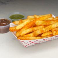 Masala Fries · French fries seasoned with spices. Vegetarian and gluten free.