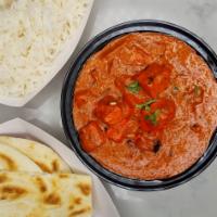Paneer Tikka Masala Curry · Marinated and grilled cubes of Indian cheese in a creamy tomato sauce.  Vegetarian and glute...