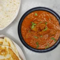Lamb Curry · Spiced Australian lamb chunk in a curry sauce. Gluten Free. 16oz curry. Comes with 16oz Basm...