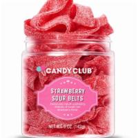 Strawberry Sour Belts by Candy Club · Deliciously mouth-puckering ribbons of sweet-tart strawberry flavor. 6oz.