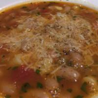Pasta e Fagioli · pasta and cannellini bean soup