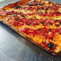 Grandma Clara Pizza (12 Slices) · Thin square crust with homemade marinara and mozzarella. 