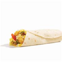 Supersonic Breakfast Burrito · Cheddar cheese, tater tots, onions, jalapenos, tomatoes and choice of sausage or bacon.